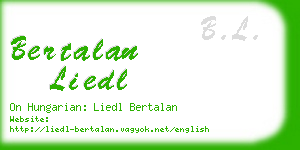 bertalan liedl business card